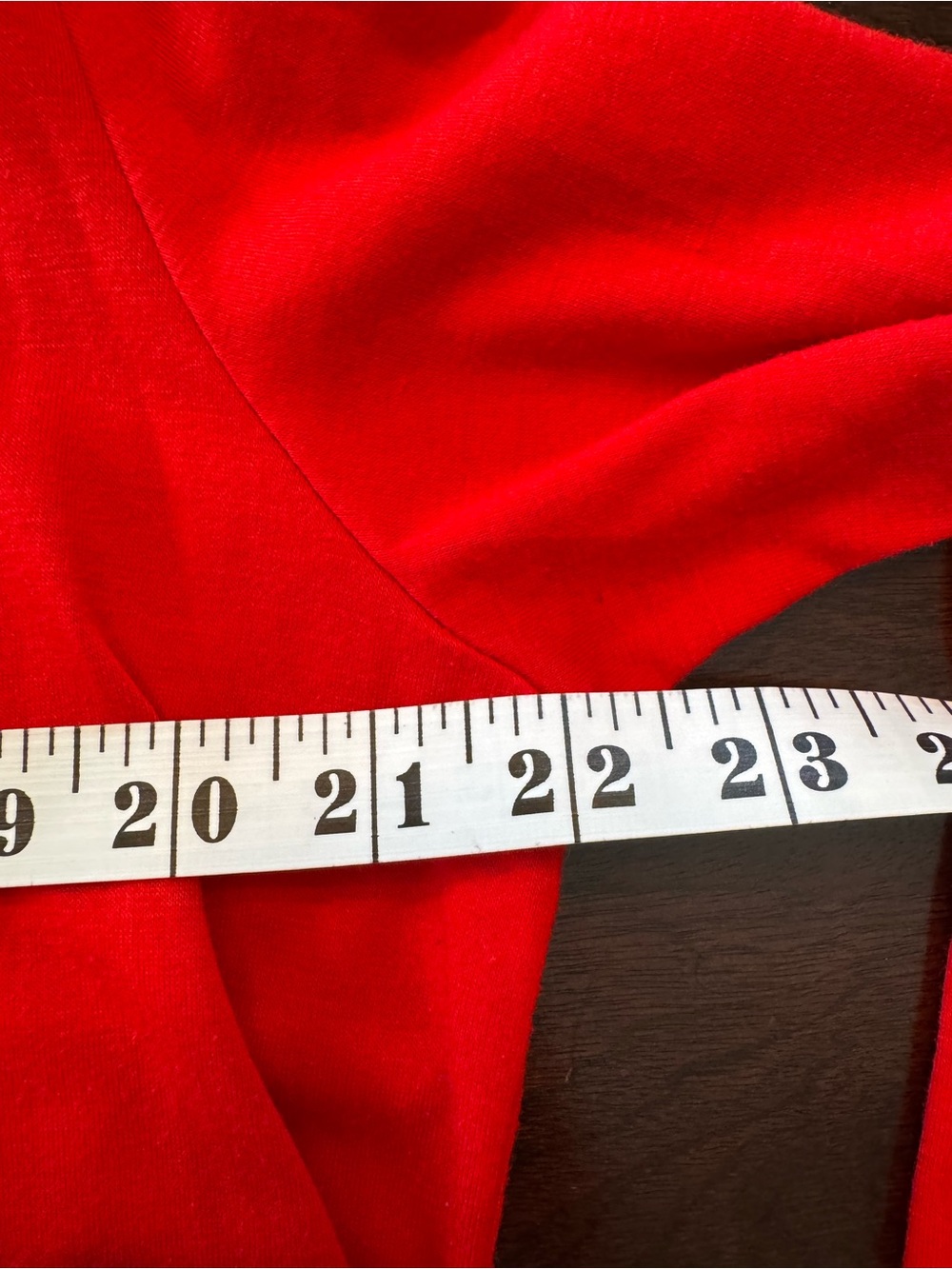 Everyday V-Neck Long Sleeve Tee in Red - Picture 4 of 6